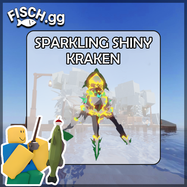The Sparkling Shiny Kraken Fish in the popular ROBLOX game Fisch. Sold by the #1 Fisch Shop fisch.gg!