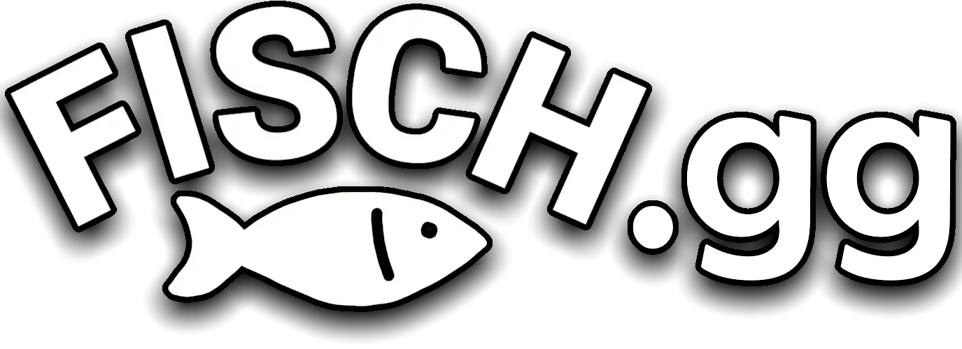 A logo for the popular ROBLOX Fisch Shop fisch.gg.