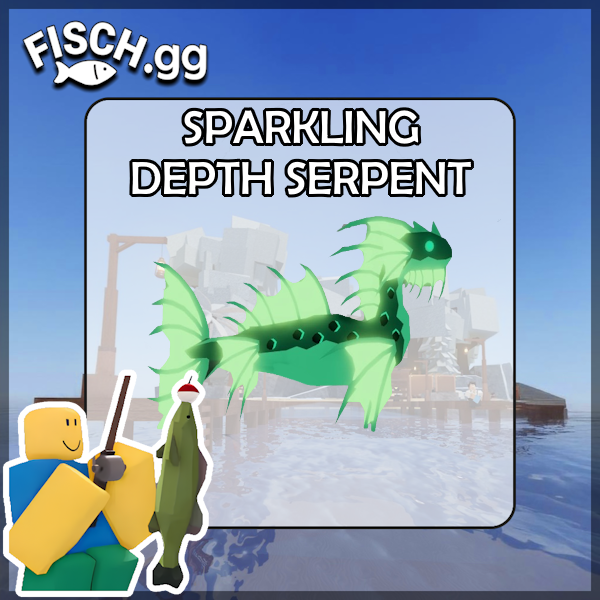 The Sparkling Depth Serpent Fish in the popular ROBLOX game Fisch. Sold by the #1 Fisch Shop fisch.gg!