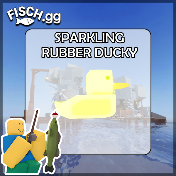 The Sparkling Rubber Ducky Fish in the popular ROBLOX game Fisch. Sold by the #1 Fisch Shop fisch.gg!