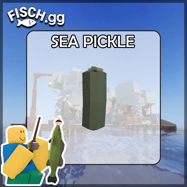 The Sea Pickle Fish in the popular ROBLOX game Fisch. Sold by the #1 Fisch Shop fisch.gg!