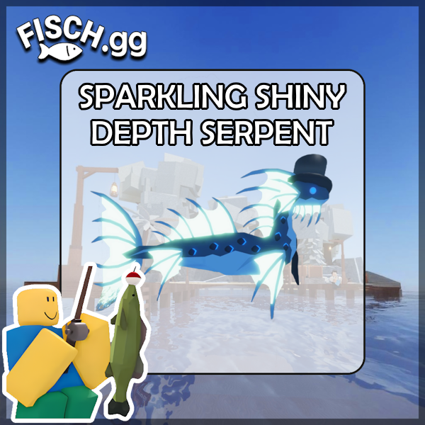 The Sparkling Shiny Depth Serpent Fish in the popular ROBLOX game Fisch. Sold by the #1 Fisch Shop fisch.gg!